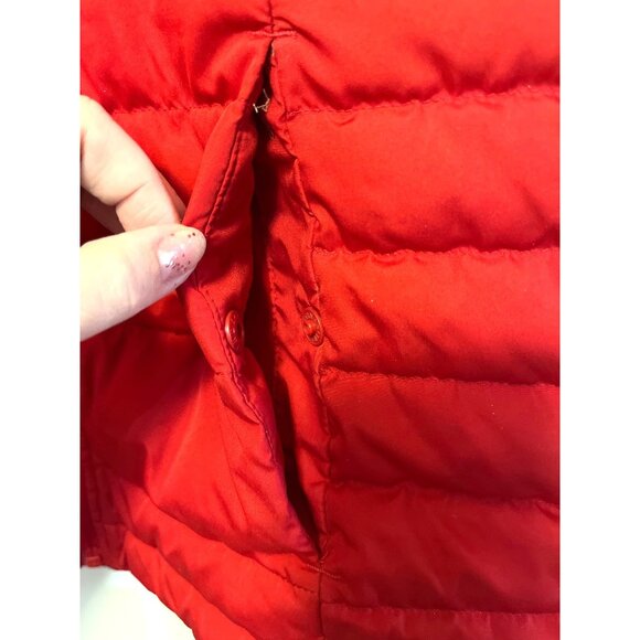 Lands End Womens Red Down Puffer Vest Size M Zipper Closure Lightweight Warm - Picture 3 of 6